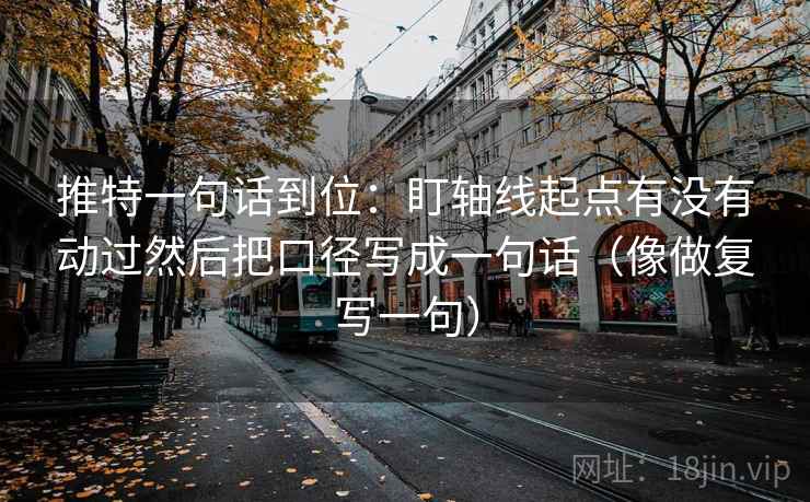 推特一句话到位:盯轴线起点有没有动过然后把口径写成一句话(像做复写一句) 推特一句话到位:盯轴线起点有没有动过然后把口径写成一句话(像做复写一句)