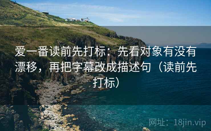 爱一番读前先打标：先看对象有没有漂移，再把字幕改成描述句（读前先打标）